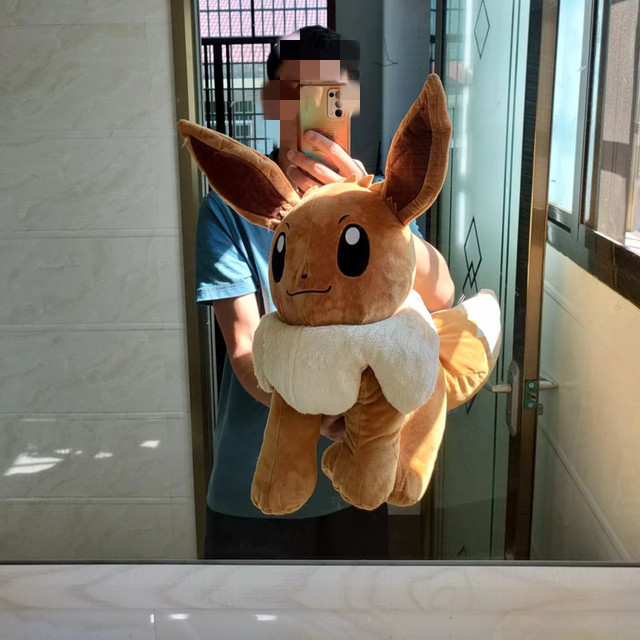 Original pokemon eevee brinquedo de pelúcia gigante macio travesseiro  boneca 50cm alta qualidade presente aniversário para crianças - AliExpress
